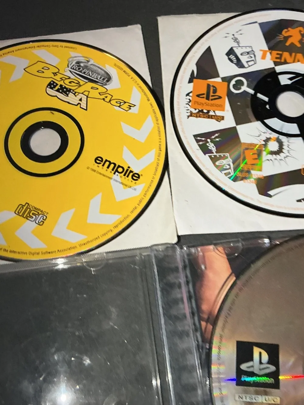 WCW Nitro & Tennis and pinball Big Race USA for Sony PlayStation one PS1